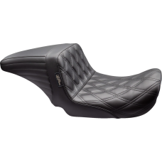 Le Pera Kickflip Up Front Seat - Double Diamond - Black - Dyna '06-'17 - 0803-0701  LKU-591DD