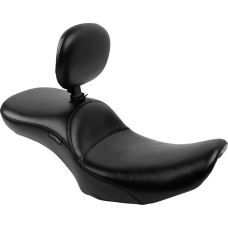 Le Pera Maverick Daddy Long Legs Seat - With Backrest - Smooth - FLH/FLT '23-'24 - 0801-1875  LV-957DLBRS