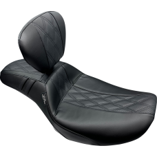 Le Pera Outcast Daddy Long Legs Seat - w/ Backrest - GT2 Inlay - FLH/FLT '23-'24 - 0801-1887  LV-987DLBRGT2