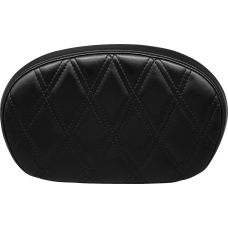 Le Pera Sissy Bar Pad - Medium - Double Diamond - Shiny Black - 0801-1512  L-SBP02DD-SH