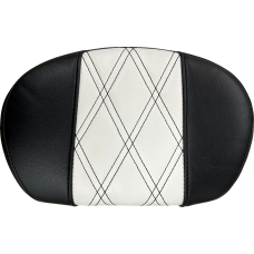 Le Pera Sissy Bar Pad - Medium - GT1/HR1 Inlay - Black/White - 0801-1515  L-SBP02GT/HR1