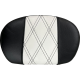 Le Pera Sissy Bar Pad - Medium - GT1/HR1 Inlay - Black/White - 0801-1515  L-SBP02GT/HR1