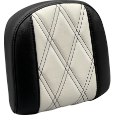 Le Pera Sissy Bar Pad - Small - GT1/HR1 Inlay - Black/White - 0801-1527  L-SBP03GT/HR1