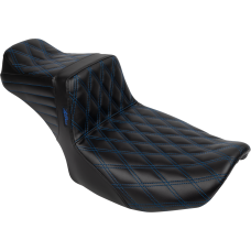 Le Pera Tailwhip Daddy Long Legs Seat - Blue Double Diamond Stitch - FLH/FLT '23-'24 - 0801-1854  LV-587DLDD-BE01