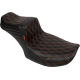 Le Pera Tailwhip Daddy Long Legs Seat - Burnt Orange Double Diamond Stitch - FLH/FLT '23-'24 - 0801-1855  LV-587DLDD-OB4