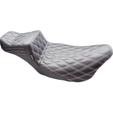 Le Pera Tailwhip Daddy Long Legs Seat - Double Diamond w/ Titanium Thread - FL '08-'24 - 0801-1539  LK-587DLDD-TTM