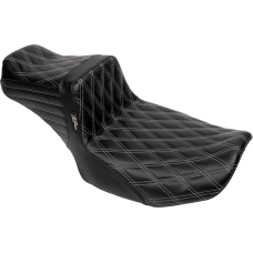 Le Pera Tailwhip Daddy Long Legs Seat - Gray Double Diamond Stitch - FLH/FLT '23-'24 - 0801-1857  LV-587DLDD-GY01