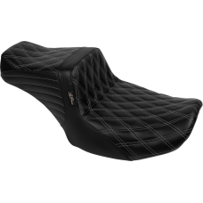Le Pera Tailwhip Seat - Bright Gray Double Diamond Stitch - FLHFLT '23-'24 - 0801-1850  LV-587DD-GY01