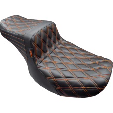 Le Pera Tailwhip Seat - Burnt Orange Double Diamond Stitch - FLH/FLT -'23-'24 - 0801-1848  LV-587DD-OB4