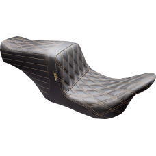 Le Pera Tailwhip Up Front Seat - Double Diamond w/ Chestnut Thread - FL '08-'24 - 0801-1547  LKU-587DD-CHET