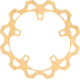 Lyndall Racing Brakes Llc Brake Rotor - 320 mm - Front - Gold - 1710-4738  6-632