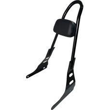 Motherwell One-Piece Sissy Bar - Gloss Black - 1501-0787  MWL-220-GB.