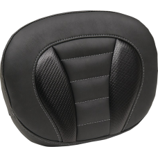 Mustang Deluxe Sissy Bar Pad - Black w/ Gunmetal Stitch - Touring - 0822-0606  89015GM