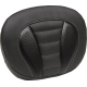 Mustang Deluxe Sissy Bar Pad - Black w/ Gunmetal Stitch - Touring - 0822-0606  89015GM