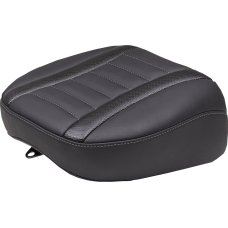 Mustang Deluxe Touring Passenger Seat - Gun Metal Stitch - Carbon Fiber Inlay - FLH/FLT '23-'24 - 0801-1677  88402GM