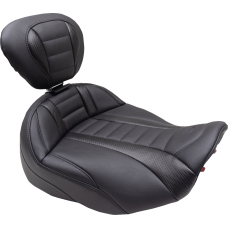 Mustang Deluxe Touring Solo Seat - Black Stitch - FLT/FLH '23-'24 - 0801-1675 89401
