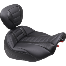 Mustang Deluxe Touring Solo Seat - Gun Metal Stitch - FLT/FLH '23-'24 - 0801-1674  89401GM