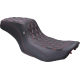 Mustang One Piece 2-Up Squareback Seat - Double Diamond - Black Cherry Stitch - FLH/FLT '23-'24 - 0801-1905  88415DC