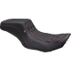 Mustang One Piece 2-Up Squareback Seat - Double Diamond - Black Cherry Stitch - FLH/FLT '23-'24 - 0801-1910  88416DC