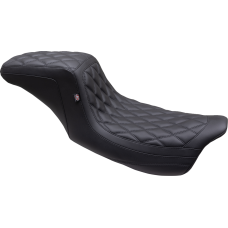 Mustang One Piece 2-Up Squareback Seat - Double Diamond - Black Stitch - FL '08-'24 - 0801-1670 75299