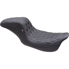 Mustang One Piece 2-Up Squareback Seat - Double Diamond - Gun Metal Stitch - FL '08-'24 - 0801-1672  75299GM