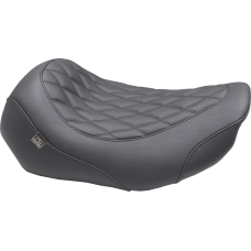 Mustang Wide Tripper Seat - Solo - Dark Brown/Black Stitching - FLT/FLH '23-'25 - 0801-2014 89503