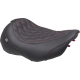 Mustang Wide Tripper Seat - Solo - Dark Brown/Dark Cherry Stitching - FLT/FLH '23-'25 - 0801-2020  89503DC