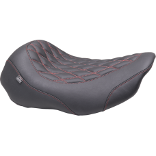 Mustang Wide Tripper Seat - Solo - Dark Cherry Stitching - FLT/FLH '23-'25 - 0801-2021  88503DC