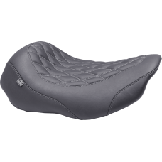 Mustang Wide Tripper Seat - Solo - Gun Metal Stitching - FLT/FLH '23-'25 - 0801-2018  88503GM