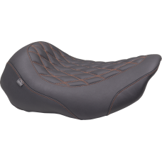 Mustang Wide Tripper Seat - Solo - Mandarin Orange Stitching - FLT/FLH '23-'25 - 0801-2024  88503MO