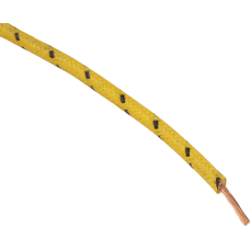 Namz 25' Cloth-Braided Wire Spool - 16 Gauge - Yellow/Black - 2120-1267  NCBW-40