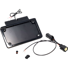 Namz Saddlebag Tag Holder w/ Illuminated License Plate Frame - '10 FLHX - 2120-1412  NIBTH-B02