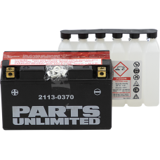 Parts Unlimited AGM Battery - YT7B-BS - 2113-0370 AGM Maintenance-Free Battery