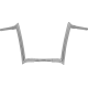 Paul Yaffe Bagger Nation Handlebar - Monkey - 10" - Chrome - 0601-6472  PYO:OEMB125-10 C
