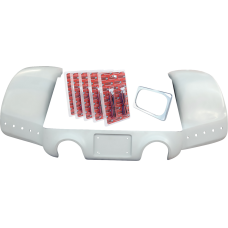 Paul Yaffe Bagger Nation Pro Street Rear Fender - Chrome Plate Frame - Dual Outlet - 1401-1045  FPSFK-N-DO-5TB-C