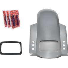 Paul Yaffe Bagger Nation Short Rear Fender - Sport - With Black Plate Frame - 3 Sets of Thunder Bolts - 1401-1064  RF-SS-3-THNDR-BLT-B