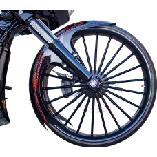 Paul Yaffe Bagger Nation Talon Front Fender - 21" Wheel - With Black Adapters - Touring Models - 1401-0982  TALON21-14L-B