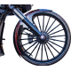 Paul Yaffe Bagger Nation Talon Front Fender - 21" Wheel - With Black Adapters - Touring Models - 1401-0982  TALON21-14L-B