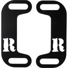 Rickrak Centering Muffler Brackets - Powder-Coated - Black - 1861-1798  RR-MCB