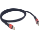 Ridepower Male USB-C to Male USB-C Cable - Phone - Charger - 12" - Black/Red - 3807-0711  RPUSBCUSBC12