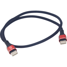 Ridepower Male USB-C to Male USB-C Cable - Phone - Fast/Charger - 24" - Black/Red - 3807-0712  RPUSBCUSBC24