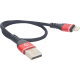 Ridepower Male USB to Male Lightning Cable - Phone - Charger - 12" - Black/Gray - 3807-0714  RPUSBLHT12