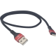 Ridepower Male USB to Male Lightning Cable - Phone - Charger - 18" - Black/Red - 3807-0715  RPUSBLHT18