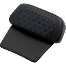 Saddlemen Chopped Tour Pak Pad - Honeycomb - Blue Stitching - FLH/FLT '14-'24 - 0822-0599  814-07C-HC-BLU