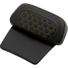 Saddlemen Chopped Tour Pak Pad - Honeycomb - Gold Stitching - FLH/FLT '14-'24 - 0822-0601  814-07C-HC-GOL