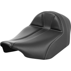 Saddlemen Dominator Solo Seat - Carbon Fiber w/ Silver Stitch - Extended Reach - FLT/FLH '23-'24 - 0801-1901  823-07E-0042