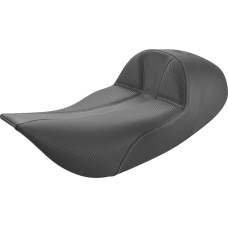 Saddlemen Dominator Solo Seat - Extended Reach - w/o Backrest - Black w/ Gray Stitching - FLHR/FLHX '97-'07 - 0801-1498  897-06-0042