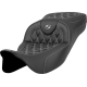 Saddlemen Extended Reach Roadsofa Seat - Lattice Stitch - Silver Stitch - without Backrest - FL '08-'24 - 0801-1589  808-07B-18405