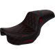 Saddlemen Pro Series SDC Performance Seat - Carbon Fiber/Lumbar Gripper - Red Stitch - Dyna '06-'17 - 0803-0728  SC80604RED