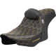 Saddlemen Pro Series SDC Performance Seat - Gold Stitching - w/ Backrest - FLT/FLH '23-'24 - 0801-2013  SC82307DB7